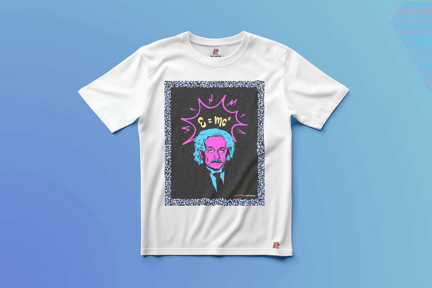 Einstein1 Frame Editionの白いグラフィックTシャツ（正面）
