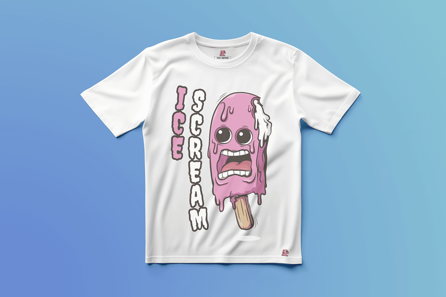 Ice Cream 1 — Sweet Chaos Editionの白いグラフィックTシャツ（正面）